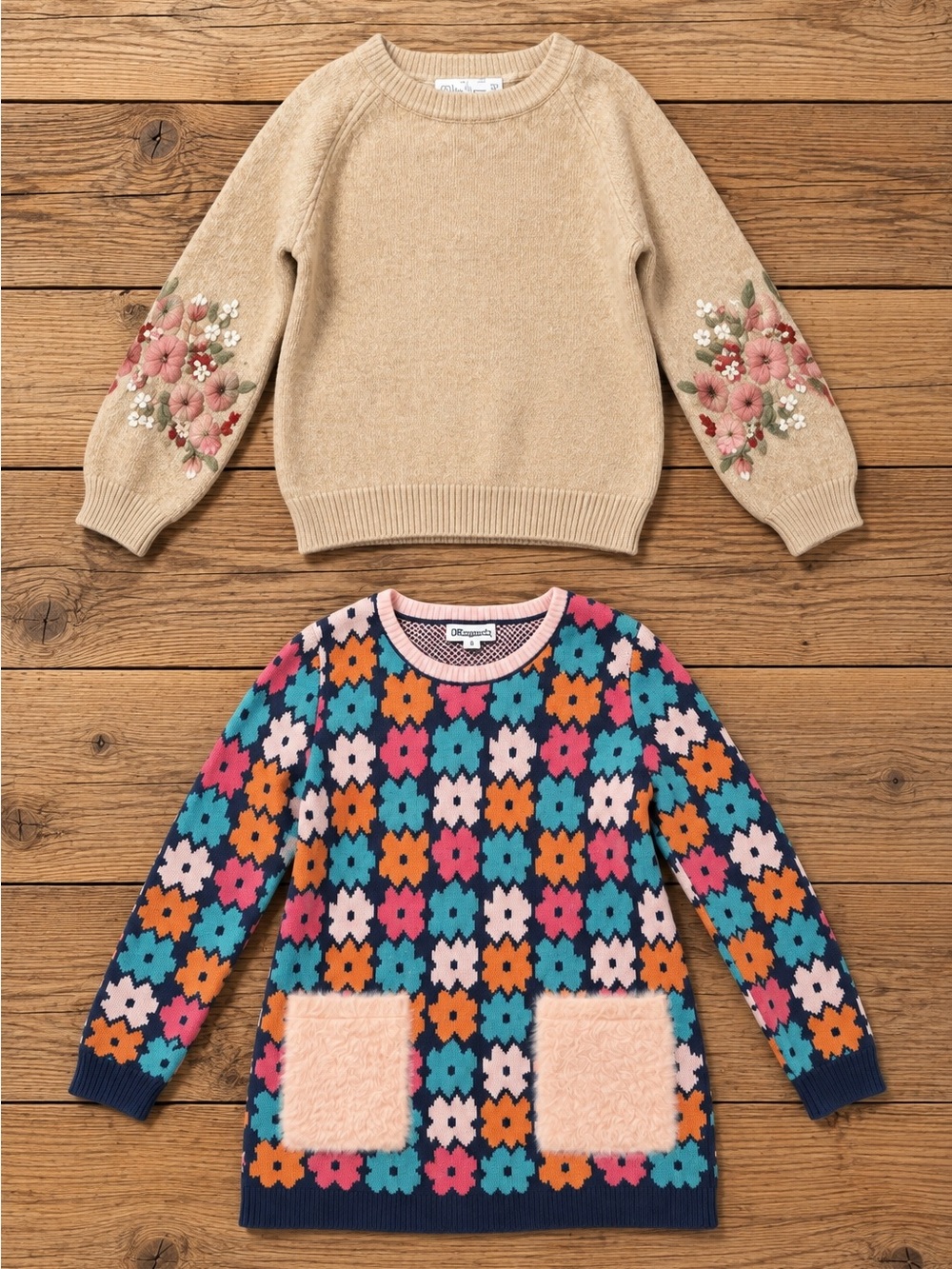 Girls’ Winter Sweaters 2-Piece Bundle Sz7-8